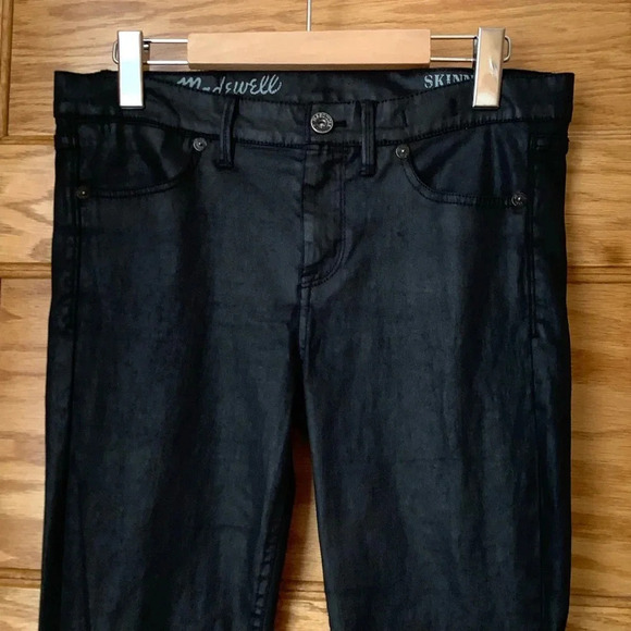 MADEWELL 9" Mid-Rise Skinny Jeans Coated Edition Size 28/32 - Picture 4 of 15